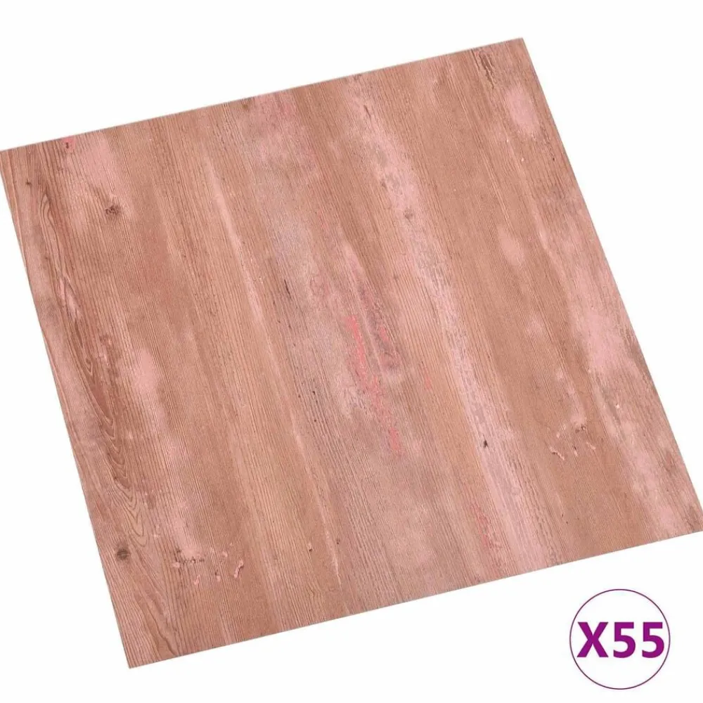 vidaXL Planches de sol 55 pcs Rouge 5,11 m² PVC