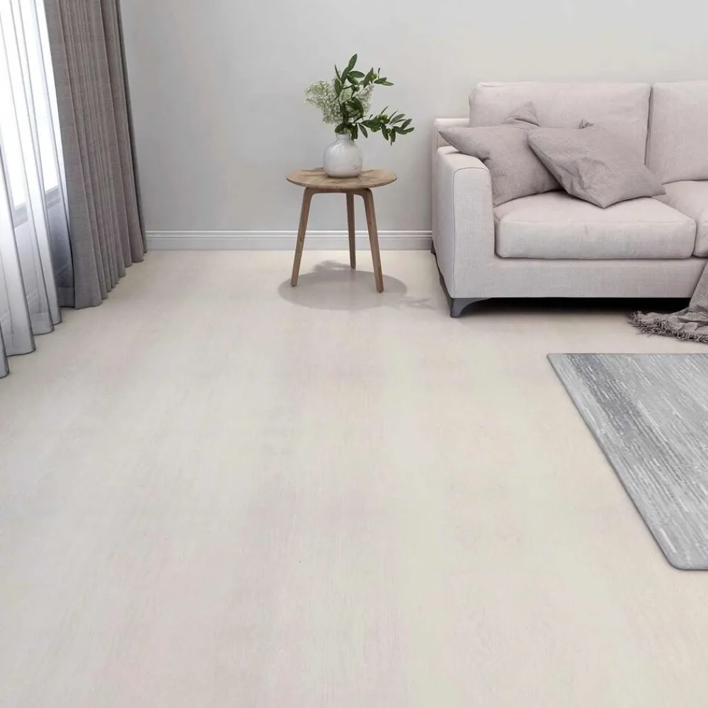 vidaXL Planches de sol 55 pcs Beige 5,11 m² PVC