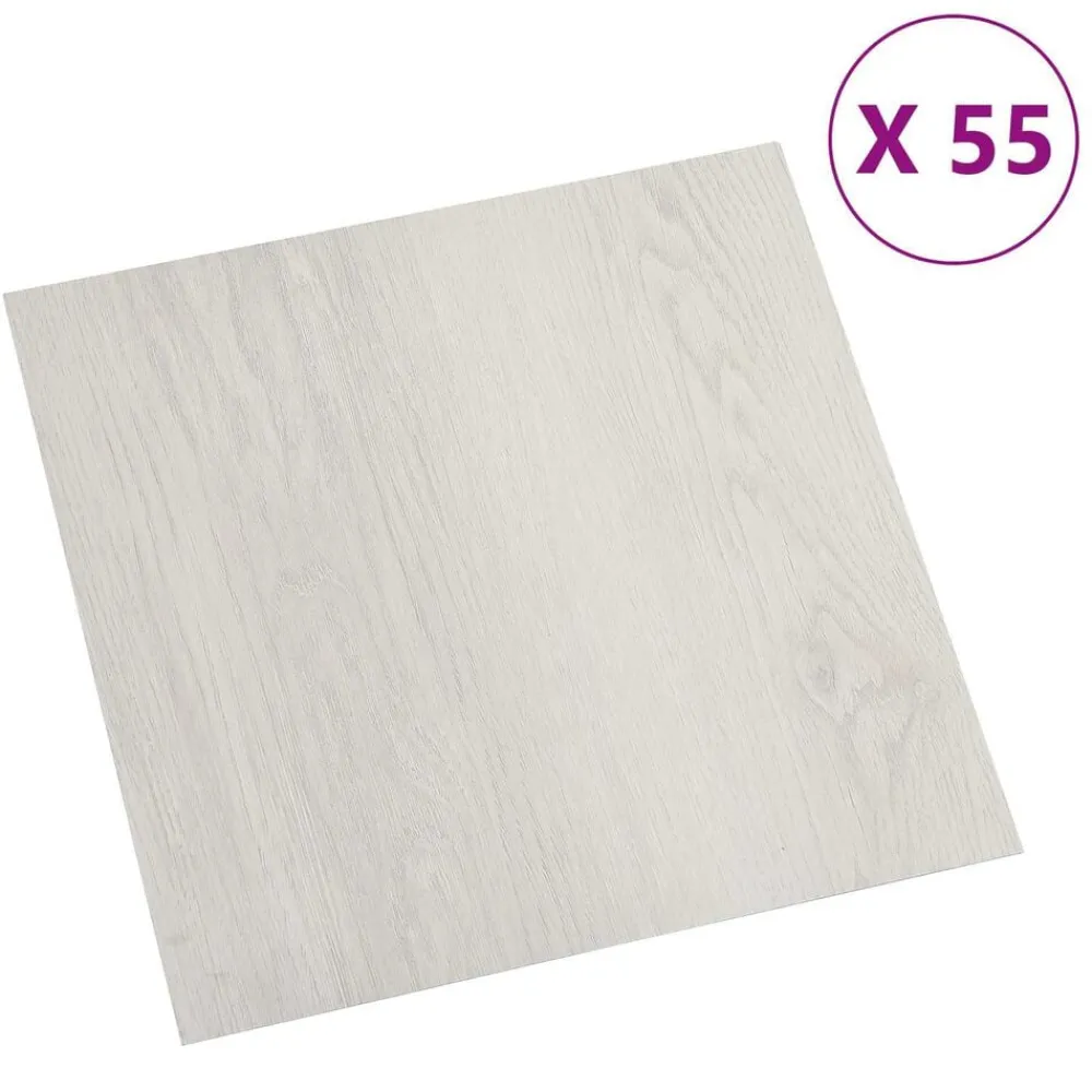 vidaXL Planches de sol 55 pcs Beige 5,11 m² PVC