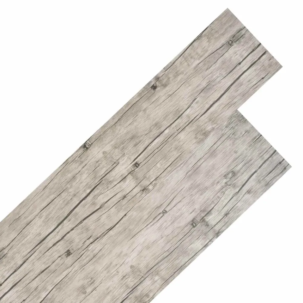vidaXL Planches de sol 18 pcs Gris 5,26 m² PVC
