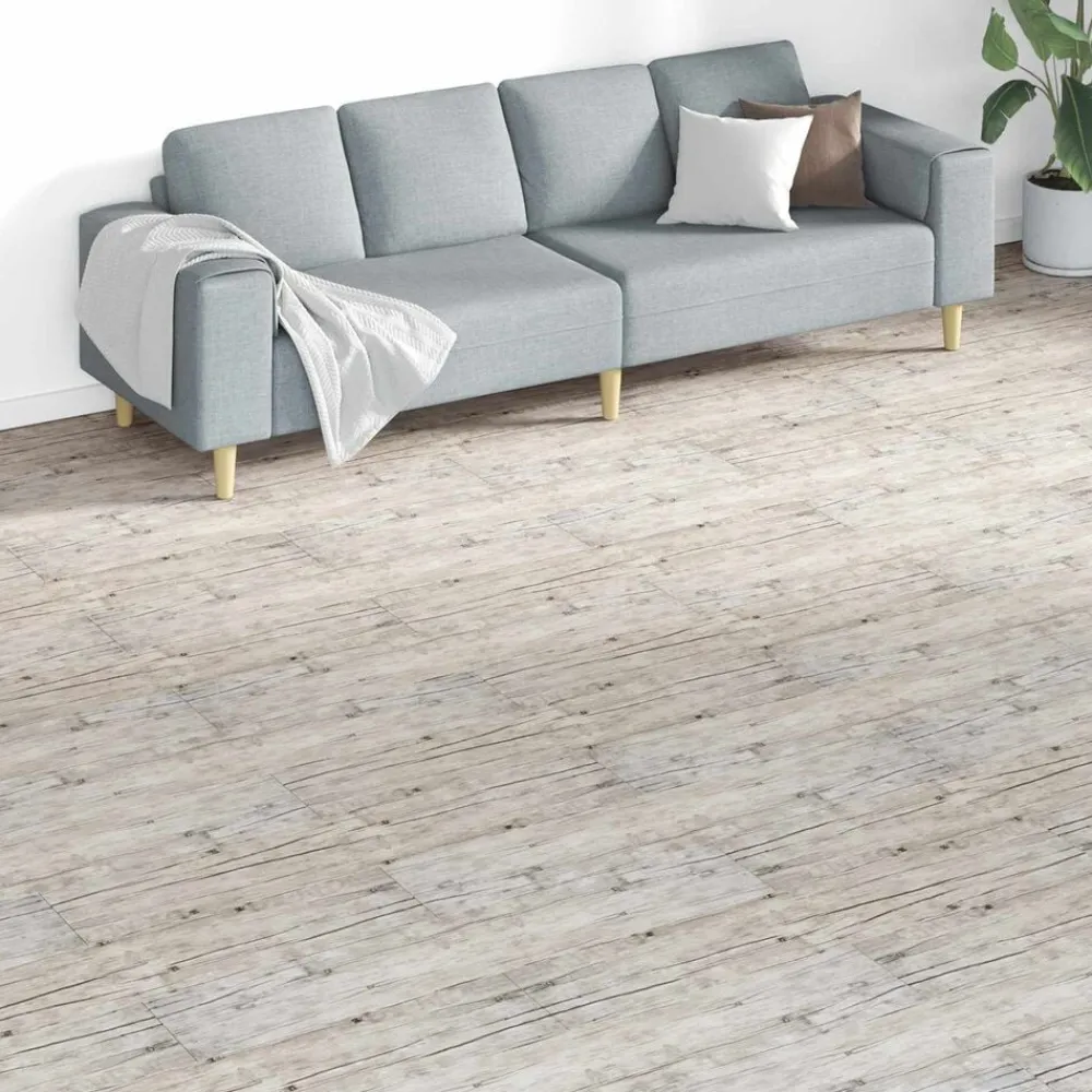 vidaXL Planches de sol 18 pcs Gris 5,26 m² PVC
