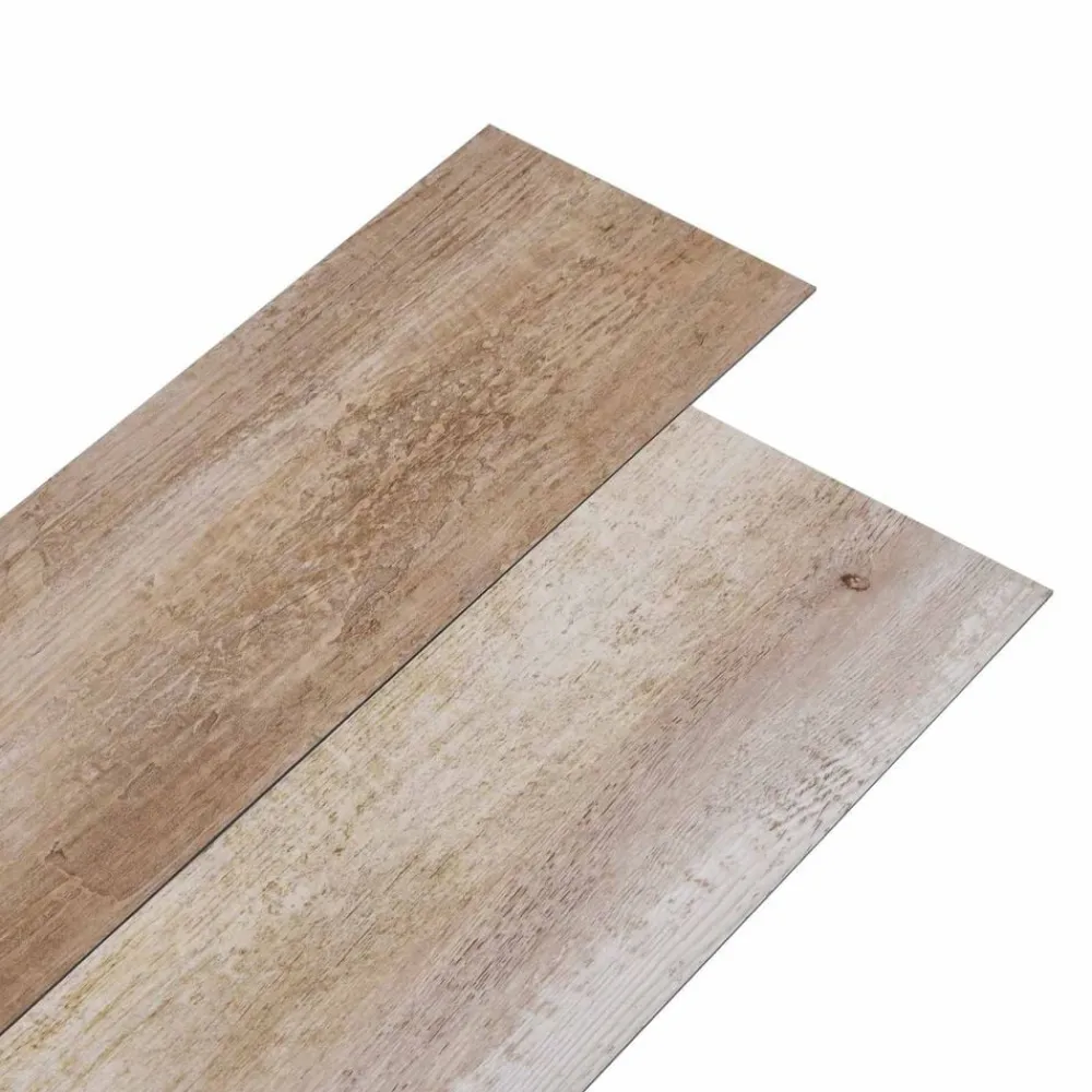 vidaXL Planches de sol 36 pcs Marron 5,02 m² PVC