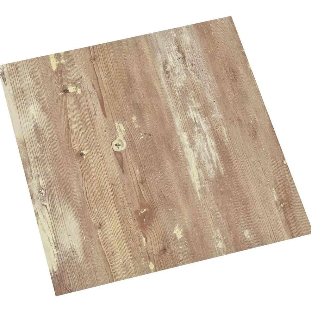 vidaXL Planches de sol 55 pcs Marron 5,11 m² PVC