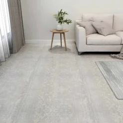 Matériaux De Construction-vidaXL Planches de sol 55 pcs Gris clair 5,11 m² PVC