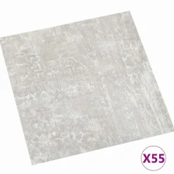 Matériaux De Construction-vidaXL Planches de sol 55 pcs Gris clair 5,11 m² PVC