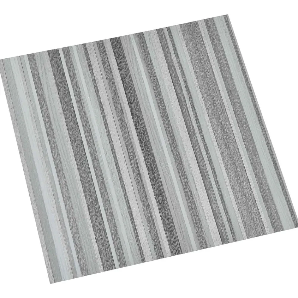 Matériaux De Construction-vidaXL Planches de sol 55 pcs Gris clair 5,11 m² PVC Rayure