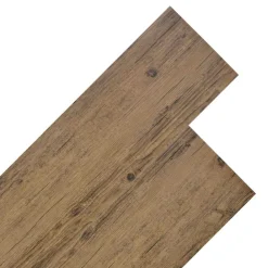 vidaXL Planches de sol 18 pcs Brun Noyé 5,26 m² PVC