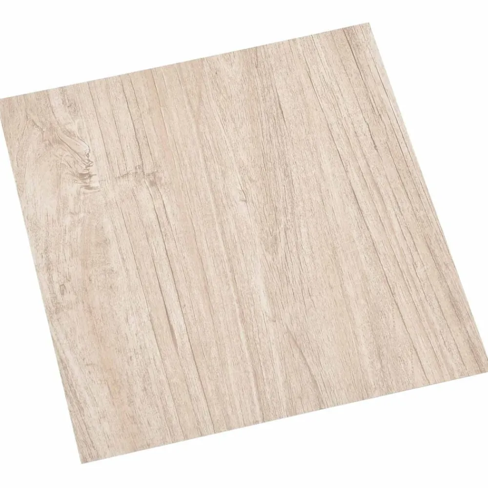 vidaXL Planches de sol 55 pcs Marron Clair 5,11 m² PVC
