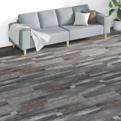 vidaXL Planches de sol 18 pcs Gris 5,26 m² PVC