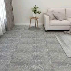 vidaXL Planches de sol 55 pcs Gris Béton 5,11 m² PVC