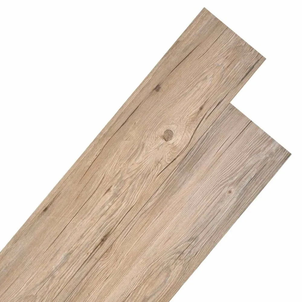 vidaXL Planches de sol 18 pcs Marron 5,26 m² PVC
