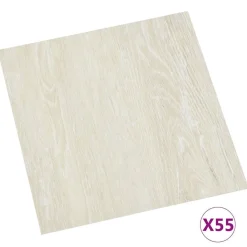Matériaux De Construction-vidaXL Planches de sol 55 pcs Crème 5,11 m² PVC