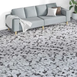 vidaXL Planches de sol 18 pcs Gris 5,26 m² PVC