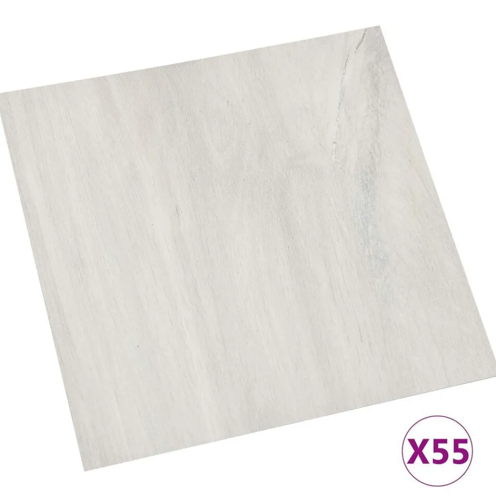 Matériaux De Construction-vidaXL Planches de sol 55 pcs Crème 5,11 m² PVC Crème