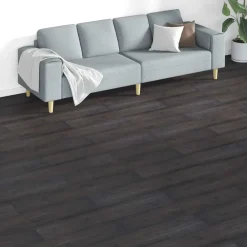 Matériaux De Construction-vidaXL Planches de sol 18 pcs Gris foncé 5,26 m² PVC Ch&ecirc;ne gris foncé