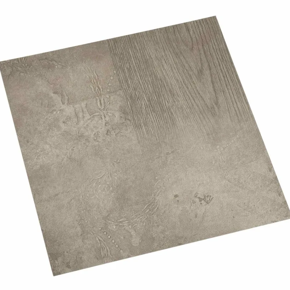 vidaXL Planches de sol 55 pcs Gris 5,11 m² PVC