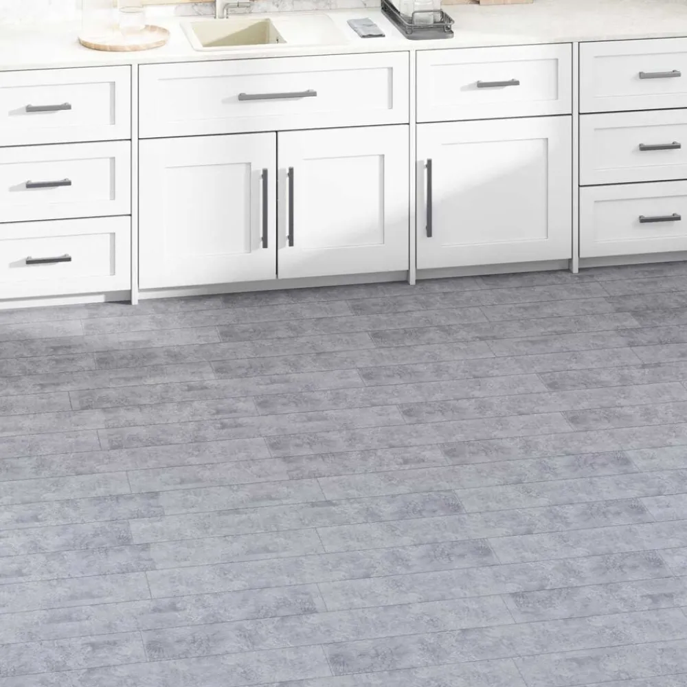Matériaux De Construction-vidaXL Planches de sol 36 pcs Ciment gris 5,02 m² PVC gris ciment