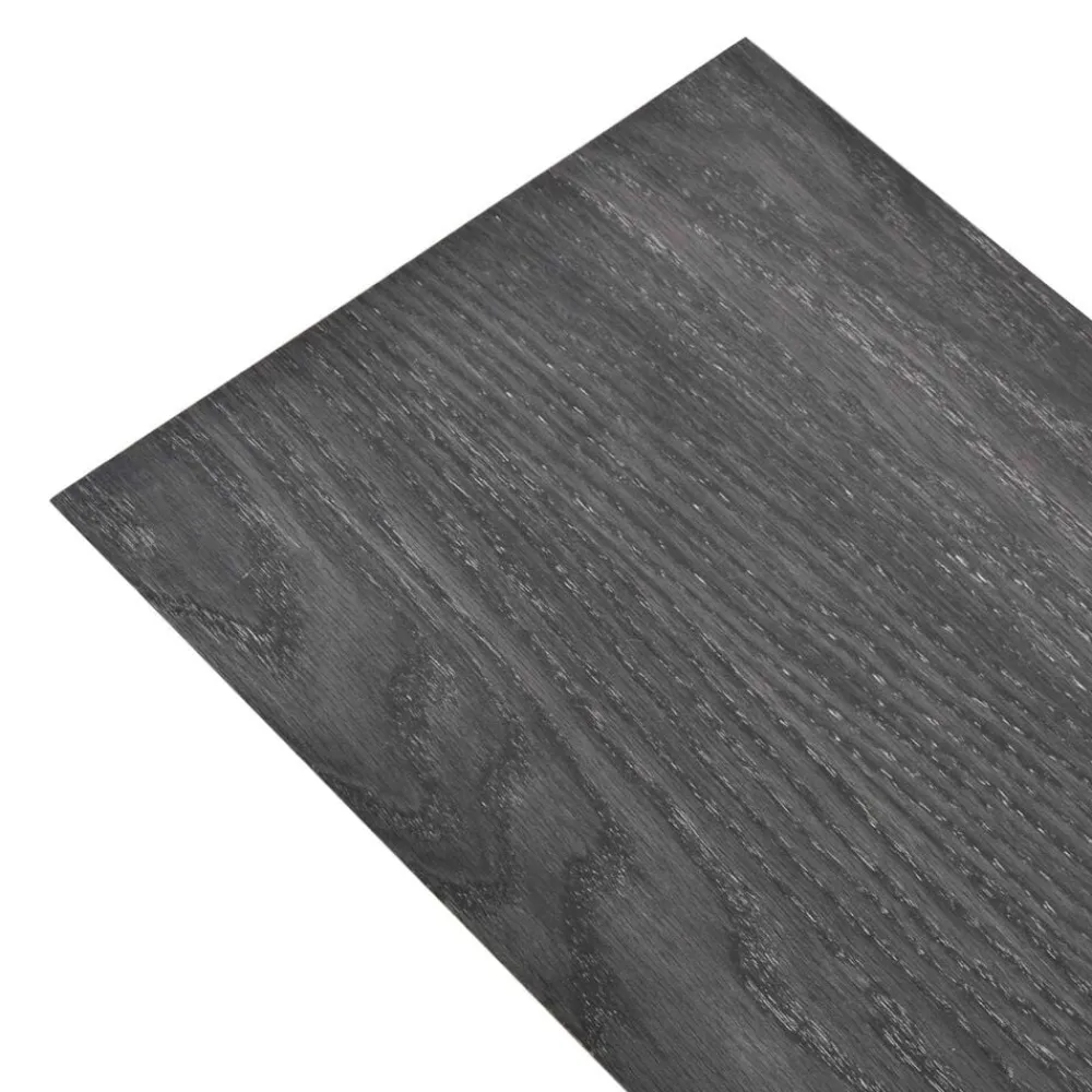 Matériaux De Construction-vidaXL Planches de sol 18 pcs 5,26 m² PVC Noir et blanc