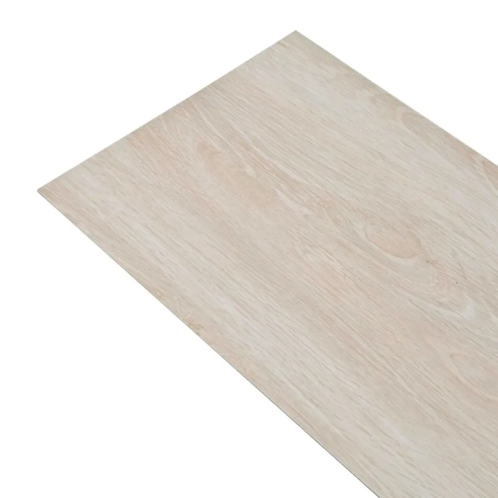 Matériaux De Construction-vidaXL Planches de sol 18 pcs Blanc 5,26 m² PVC Blanc classique chêne