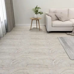 vidaXL Planches de sol 55 pcs Beige 5,11 m² PVC