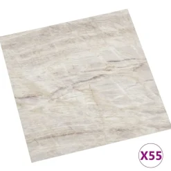 vidaXL Planches de sol 55 pcs Beige 5,11 m² PVC