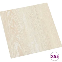 vidaXL Planches de sol 55 pcs Beige 5,11 m² PVC