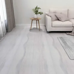 Matériaux De Construction-vidaXL Planches de sol 55 pcs Gris clair 5,11 m² PVC Blanc et gris clair