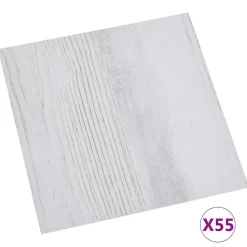 Matériaux De Construction-vidaXL Planches de sol 55 pcs Gris clair 5,11 m² PVC Blanc et gris clair
