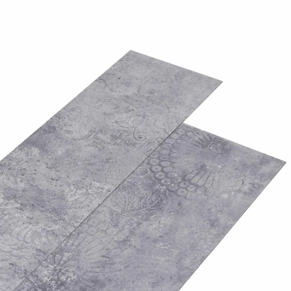 Matériaux De Construction-vidaXL Planches de sol 18 pcs Gris 5,26 m² PVC gris ciment