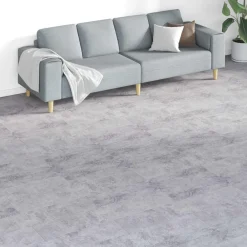 Matériaux De Construction-vidaXL Planches de sol 18 pcs Gris 5,26 m² PVC gris ciment