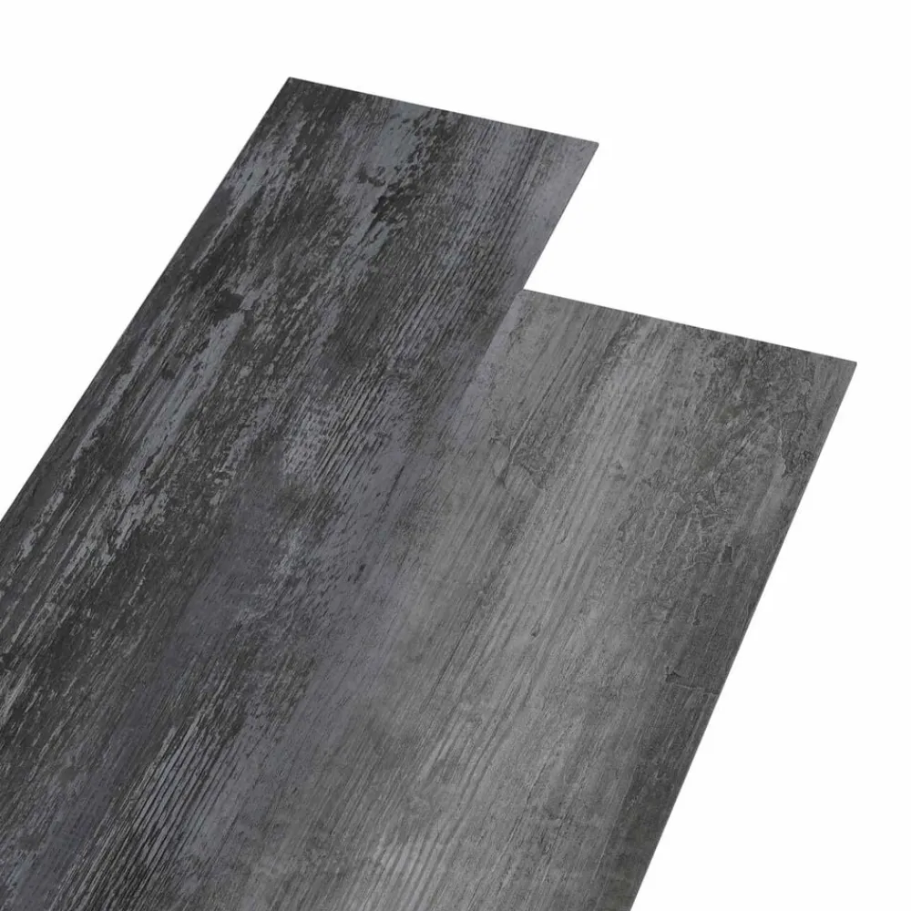 vidaXL Planches de Sol Autocollantes 32 pcs Gris brillant 4,46 m² PVC