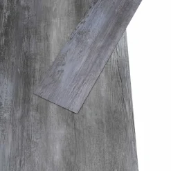 vidaXL Planches de Sol Autocollantes 32 pcs Gris brillant 4,46 m² PVC
