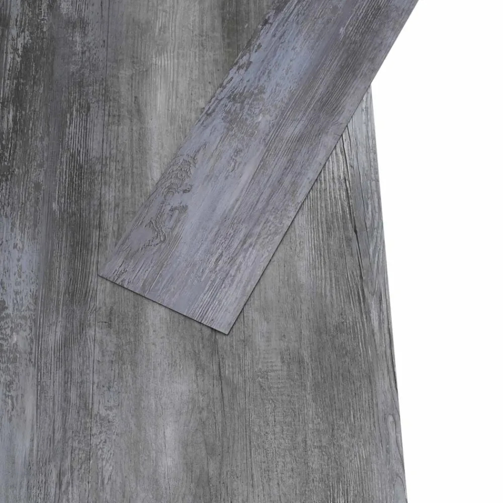 vidaXL Planches de Sol Autocollantes 32 pcs Gris brillant 4,46 m² PVC