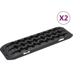 Préparation Aux Situations D'Urgence-vidaXL Planches de traction 2 pc 106x30,5x7 cm Nylon Noir