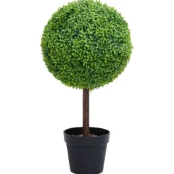 vidaXL Plante de buis artificiel avec pot Forme de boule Vert 71 cm