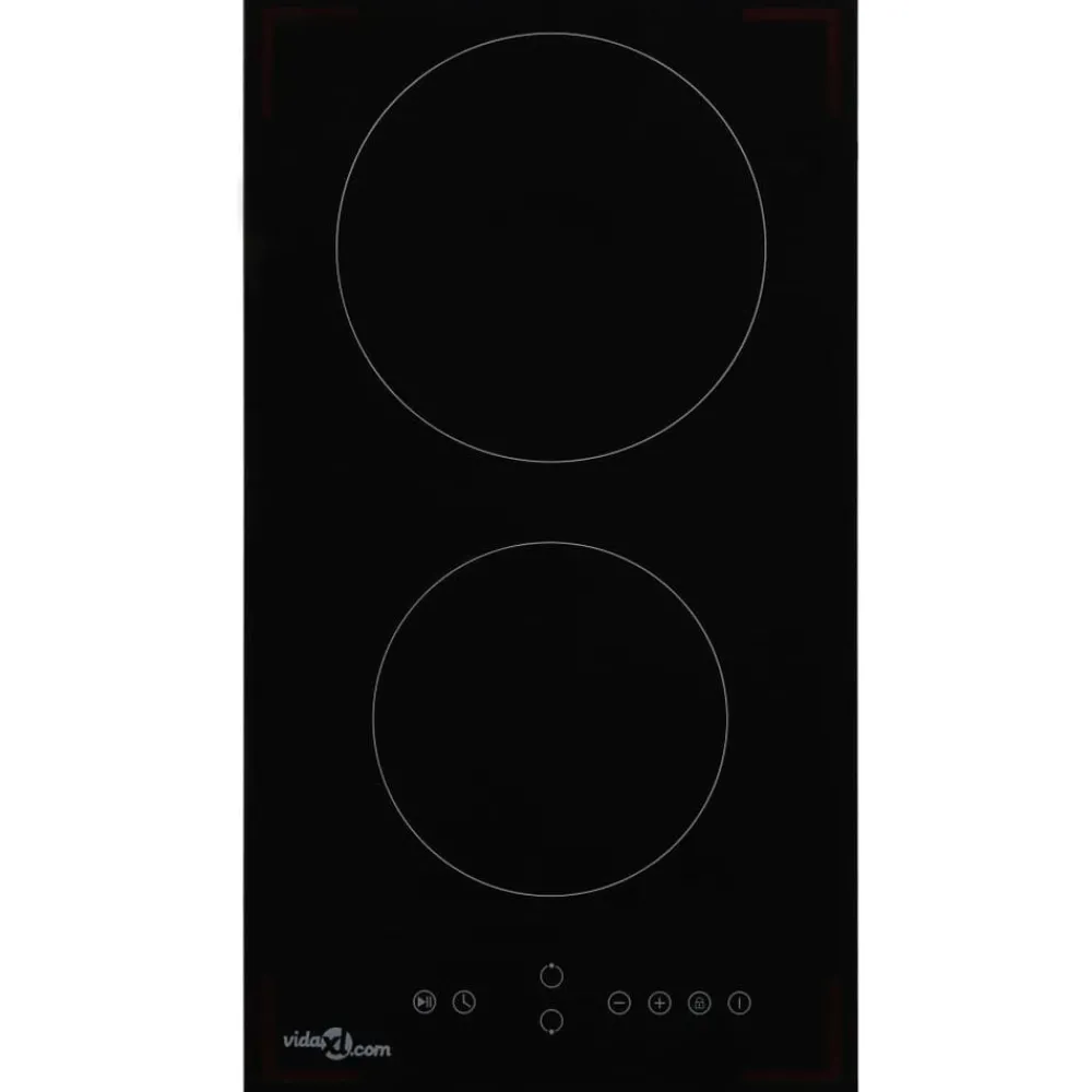 vidaXL Plaque de cuisson Céramique 2 brûleurs Contrôle tactile 3000 W