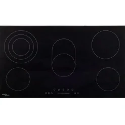 Arts De La Table & Arts Culinaires-vidaXL Plaque de cuisson Céramique 5 brûleurs Contrôle tactile 8500 W