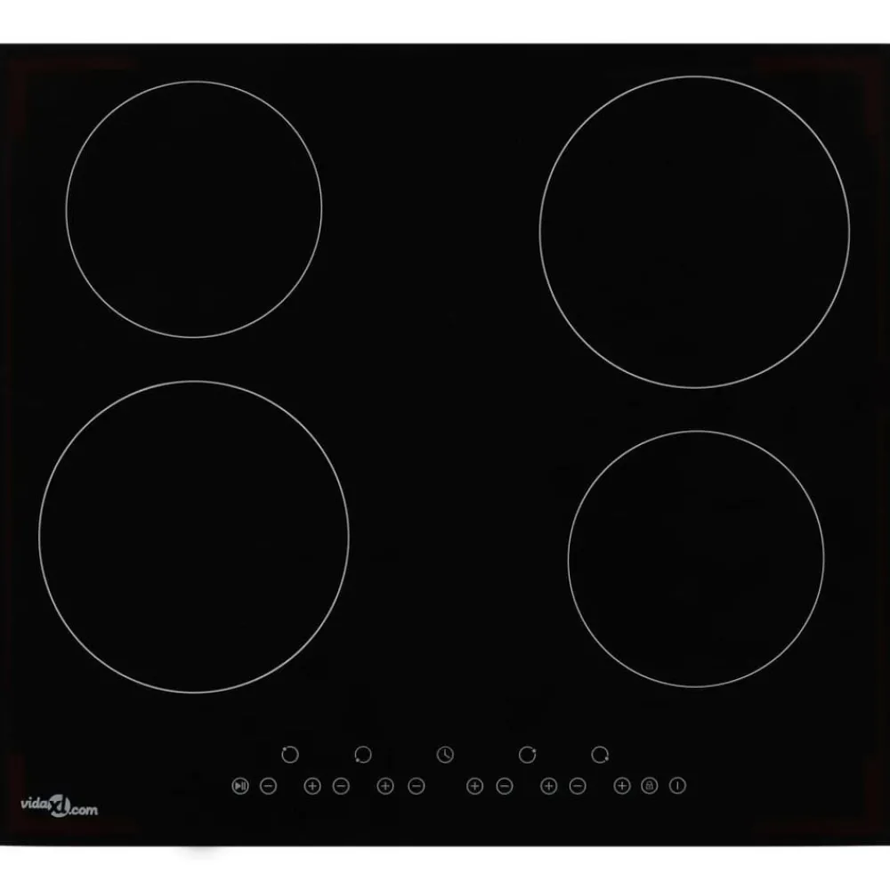vidaXL Plaque de cuisson Céramique 4 brûleurs Contrôle tactile 6000 W