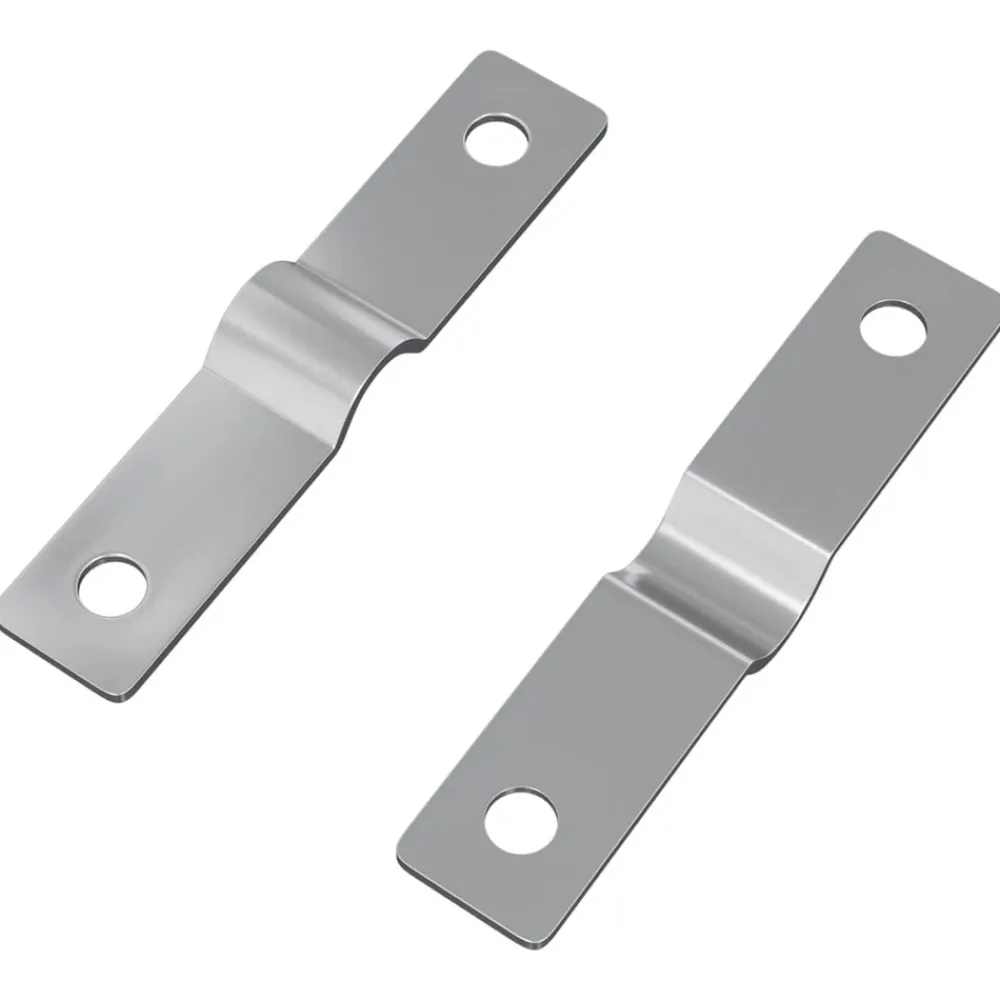 Accessoires De Quincaillerie-vidaXL Plaque de frappe 2 pcs Argenté 50 x 10 x 1,2 mm Fer