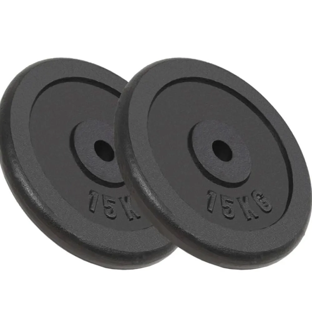 Entraînement & Fitness-vidaXL Plaque de poids 2 pcs 2x15 kg Fonte