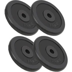 vidaXL Plaque de poids 4 pcs 4x7,5 kg Fonte