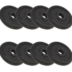 vidaXL Plaque de poids 8 pcs 8x2,5 kg Fonte