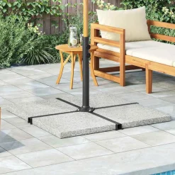 vidaXL Plaque de poids carrée pour parasol Granit 25 kg