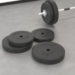 vidaXL Plaques de poids 4 pcs 30 kg Béton
