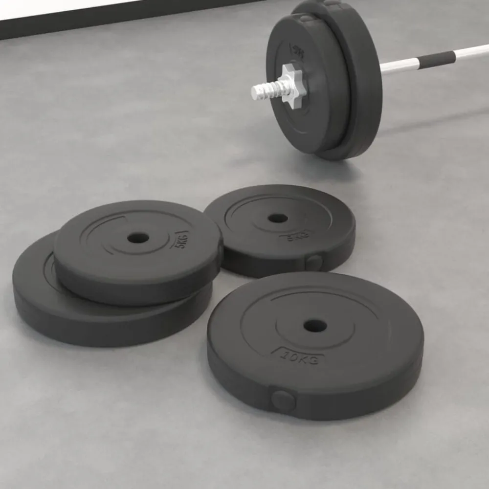 vidaXL Plaques de poids 4 pcs 30 kg Béton