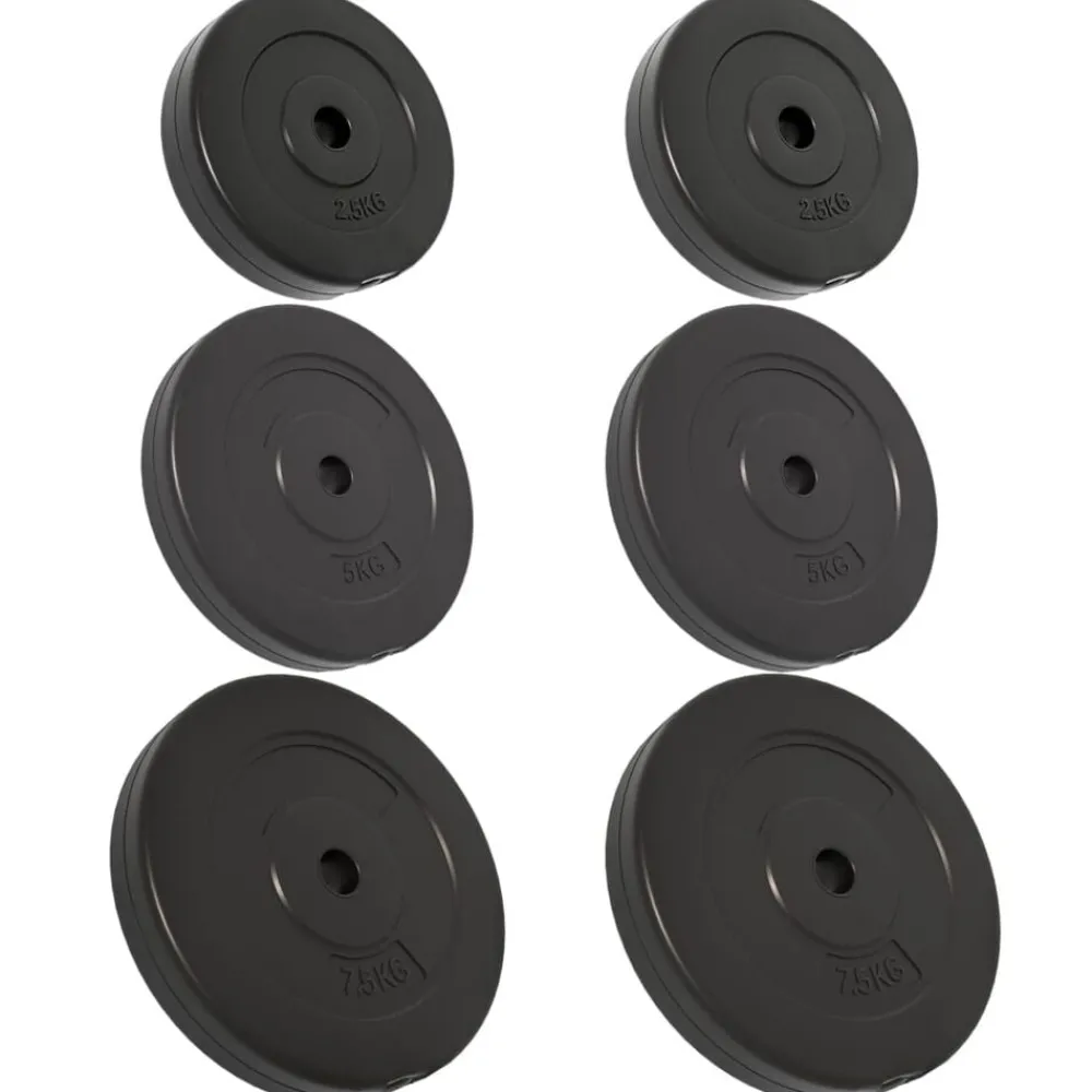 Entraînement & Fitness-vidaXL Plaques de poids 6 pcs 30 kg Béton