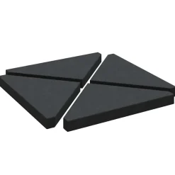 Pelouses & Jardins-vidaXL Plaques de poids de parasol 4 pcs triangulaire granit 14kg Noir
