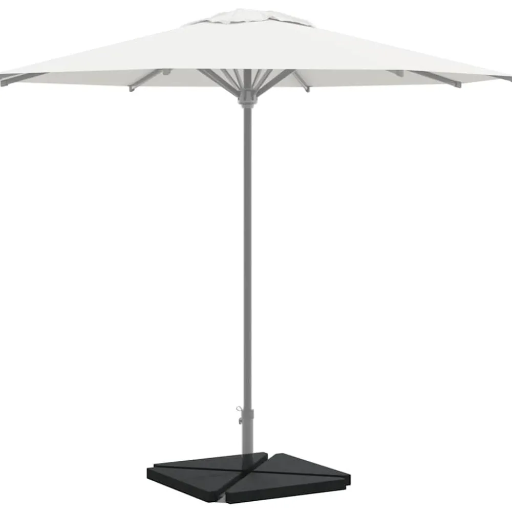 Pelouses & Jardins-vidaXL Plaques de poids de parasol 4 pcs triangulaire granit 14kg Noir