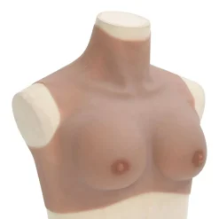 Vêtements & Accessoires-vidaXL Plastron en silicone marron pâle coupe B Marron p&acirc;le