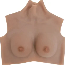 Vêtements & Accessoires-vidaXL Plastron en silicone marron pâle coupe B Marron p&acirc;le